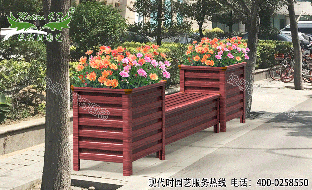 木紋鋁合金花箱