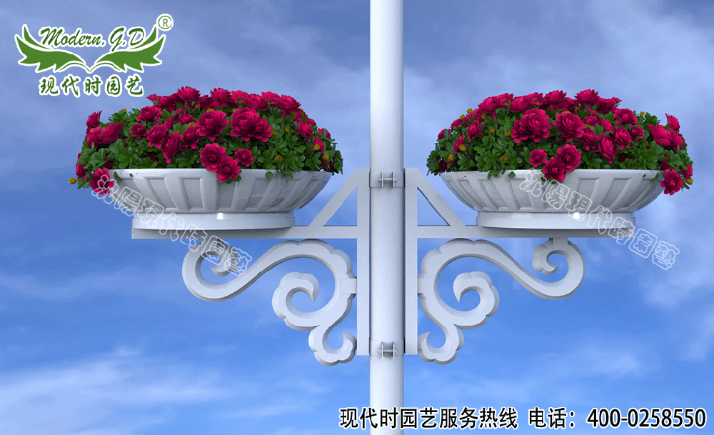 燈桿綠化花盆