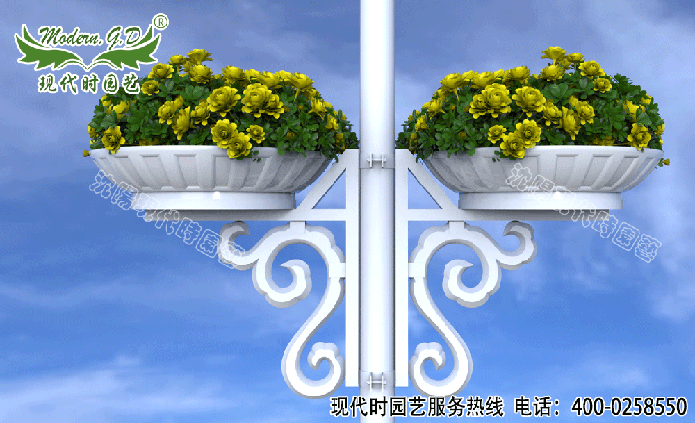 燈桿花器花盆組合