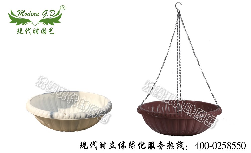 路燈垂吊花盆