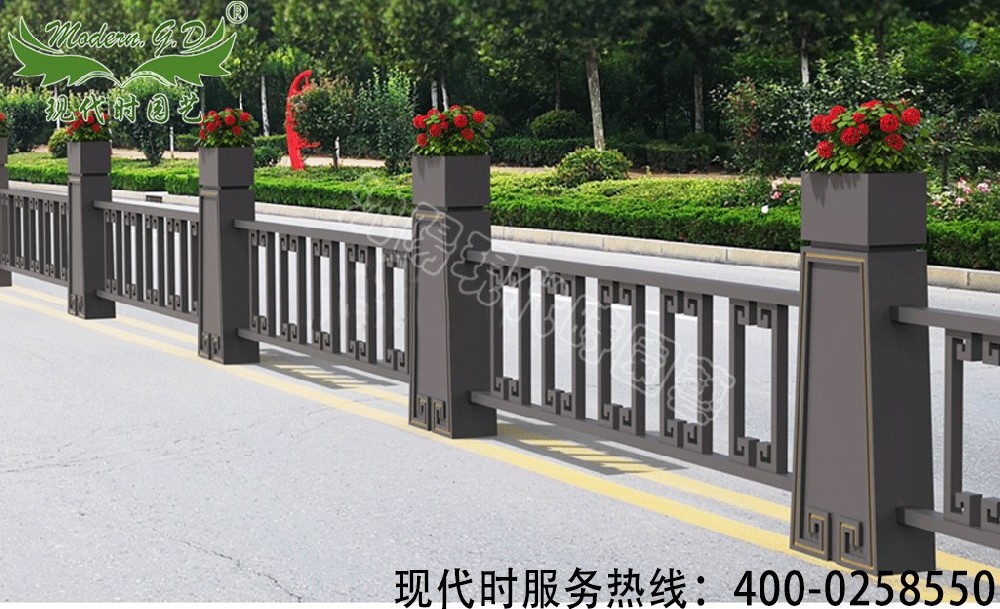 鍍鋅板鐵藝道路花箱