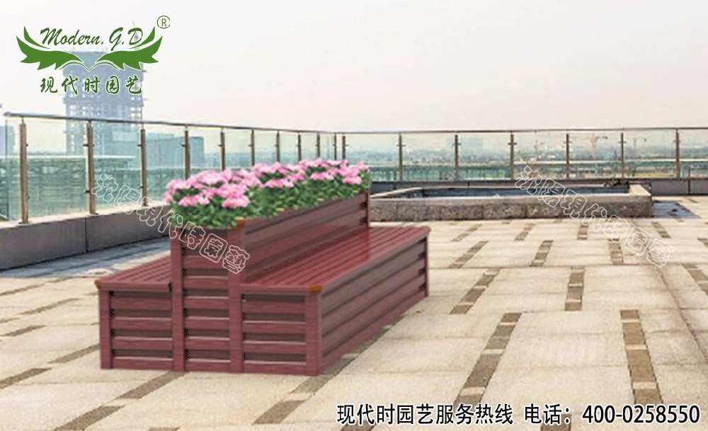 靠背座椅鋁合金花箱