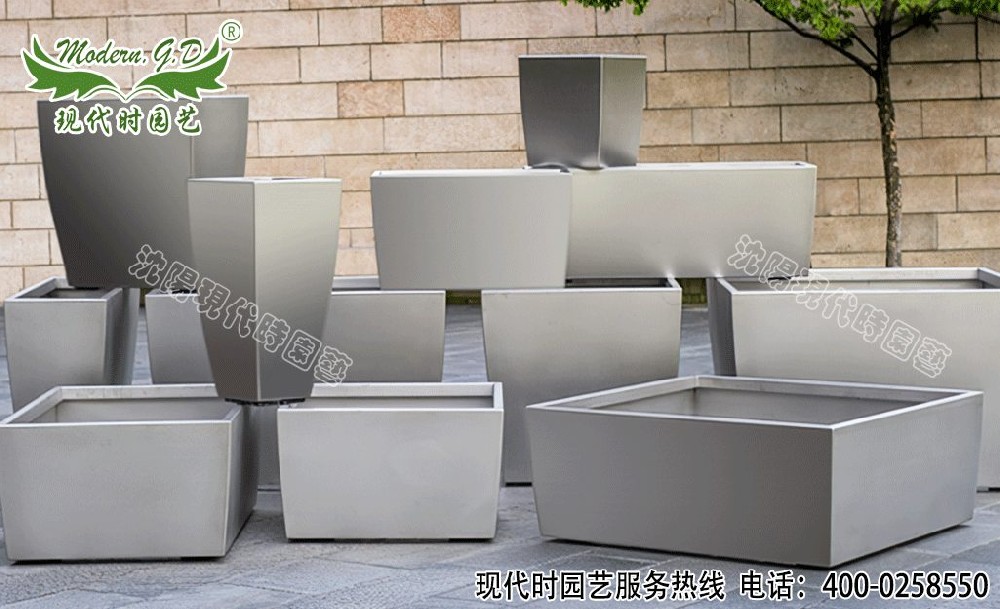 定制戶外不銹鋼花箱