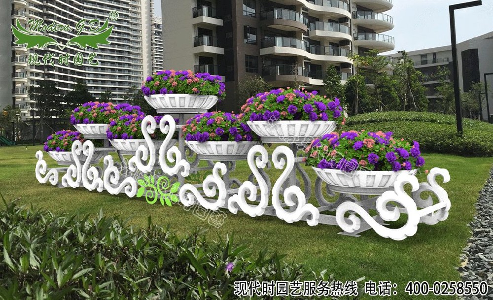G-B33祥云七盆PE共聚大型花架